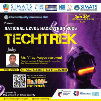 TechTrek - Nationa Level Hackathon 2026 Hackathon Poster
